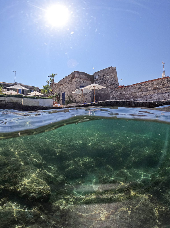 Veduta verticale dell'isola d'Ischia